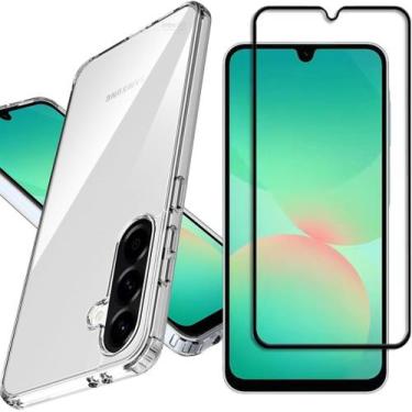 Imagem de Kit Proteção Samsung Galaxy A26, Capa Transparente TPU + Película 3D d