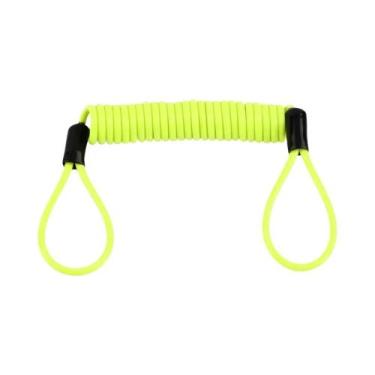 Imagem de Cadeado De Alarme Antifurto Verde De 150cm Para Disco De Freio De Moto