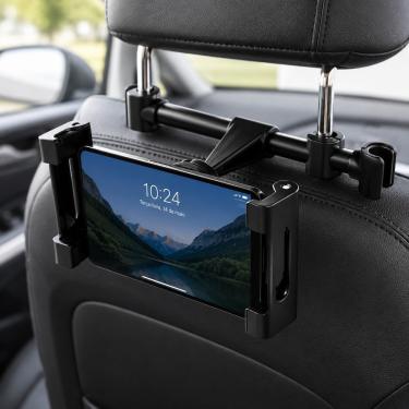 Imagem de Suporte Universal para Tablet e Celular Encosto de Carro Ajustável e Resistente Tudo em Caixa