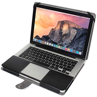 Imagem de Capa ultrafina de couro para notebook com fecho de pressão para MacBook Pro de 13,3 polegadas (Cor: preta)