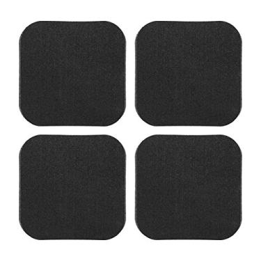 Imagem de Tapete de esteira de 4 peças para equipamento de exercícios, tapete de borracha de alta densidade com absorção de choque para esteira, bicicleta de papelaria, máquina de remo, estação de ginástica em casa, móveis (10 x 10 x 0 cm)