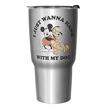 Imagem de Disney Caneca de viagem isolada de aço inoxidável Mickey Dog Fill Lover 765 ml, multicolorida