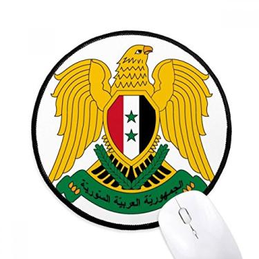Imagem de Tapete de mouse com emblema nacional da Ásia para mesa de escritório tapete redondo para computador