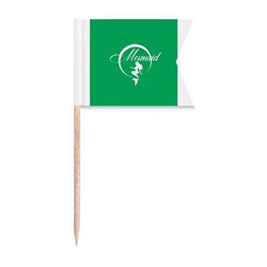 Imagem de Common Knowledge Bandeiras de palito de cultura em língua inglesa, marcação de rotulagem para bolo de festa, comida e queijos