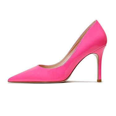Imagem de Saltos, sapatos femininos de salto alto bico fino salto alto salto stiletto clássico fechado sapatos scarpins, rosa, 11