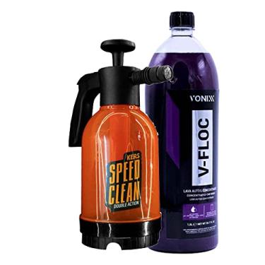 Imagem de Snow Foam Pulverizador Manual Speed Clean Double Action 2L Kers + Vfloc 1,5L Vonixx