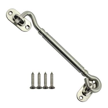 Imagem de Tegg 1 pç gancho de aço inoxidável e trava de porta para prender a porta da cabine com trava de janela porta de porta-malas de 10 cm, 6 Inch