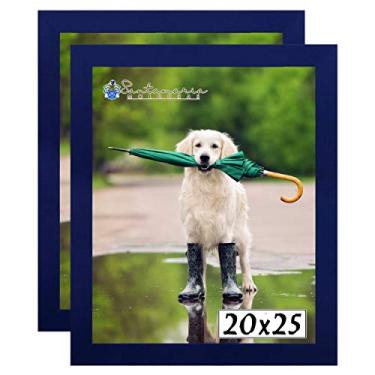 Imagem de Kit 2 Porta Retrato Molduras 20x25 Azul