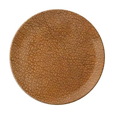 Imagem de Prato de couro com design abstrato decorativo de porcelana Salver louças de jantar