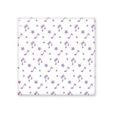Imagem de Azulejo de cerâmica roxo pequenas estrelas notas musicais brilhante banheiro cozinha parede pedra