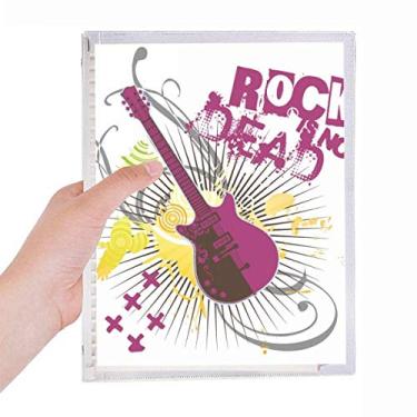 Imagem de Caderno de instrumentos musicais de rock musicais com folhas soltas e diário recarregável