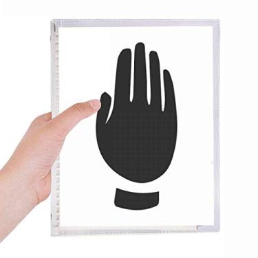 Imagem de Caderno com desenho preto Gesture com folhas soltas para diário recarregável