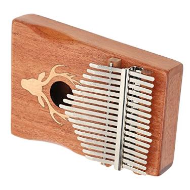 Imagem de Kalimba, instrumento musical de piano de dedo mini portátil para aprendizagem (Dream Alk-Maple)