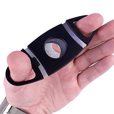 Imagem de Cortador de Charuto Profissional Em V Guilhotina Preto