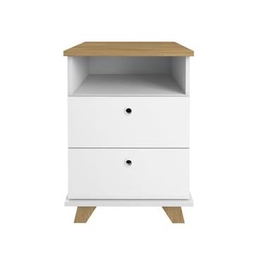 Imagem de Gaveteiro Artany Day com 2 Gavetas e 1 Nicho - Olmo/Branco