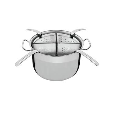 Imagem de Cozi-pasta Tramontina Professional 4 Recipientes Inox - 5 Peças