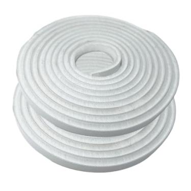 Imagem de Ioensy 2 tiras de proteção contra intempéries para porta, à prova de vento, isolamento acústico, escova de vedação para guarda-roupas de janelas, branco
