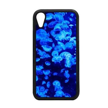 Imagem de Capa azul ciência natureza água-viva imagem oceano para iPhone XR capa para proteção de telefone Apple