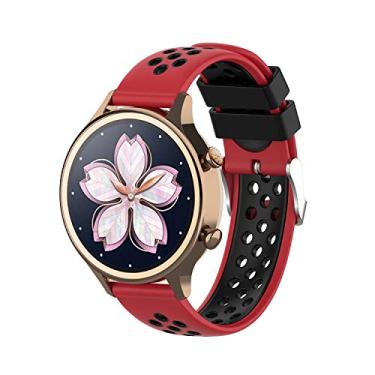 Imagem de Hoopyeecase pulseira de relógio Compatível para TicWatch E3, Suave Bicolor 20mm silicone esporte assistir banda para TicWatch E3 / TicWatch GTH/TicWatch E/TicWatch 2 Smart Watch