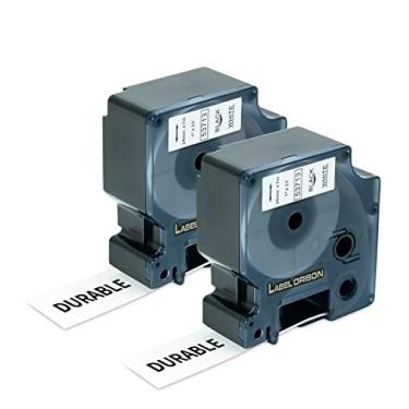 Imagem de Label Orison Compatível com fita adesiva Dymo D1 24 mm 53713 S0720930 preto sobre branco etiquetas cassete para Dymo LabelManager 420P 450D 500TS Wireless PnP LabelWriter, 1 polegada (24 mm) x 23 pés,
