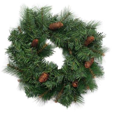 Imagem de Guirlanda Natalina Enfeite De Porta Com 60 Galhos 45cm