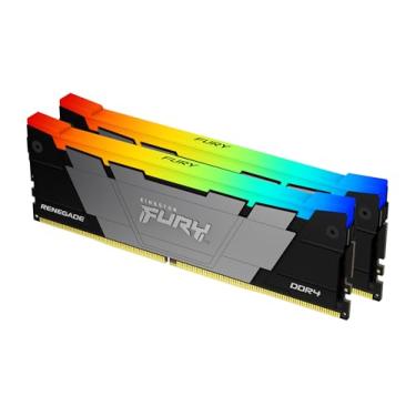 Imagem de Kingston Memória de mesa Fury Renegade RGB 16GB 3200 DDR4 CL16 DIMM (kit de 2) - KF432C16RB2AK2/16