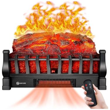 Imagem de Lareira Elétrica Ecológica com Controle Remoto, 5 Níveis de Brilhos, Proteção Contra Superaquecimento e Temporizador, 1800W, ALPACA 2093, Preta 