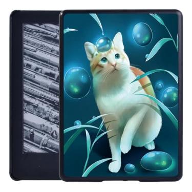Imagem de Capa para tablet Amazon Kindle Paperwhite 1 5th/2 6th/3 7th/Paperwhite 4 10th/Kindle 10th 2019/8th 2016 Antiqueda Capa traseira (14. Gato branco, para EY21 DP75SDI)