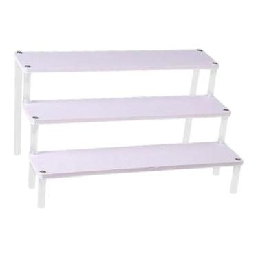 Imagem de Colaxi Expositor de madeira riser suporte cozinha balcão prateleira tempero rack prático resistente armazenamento organizador rack para cosméticos, perfume