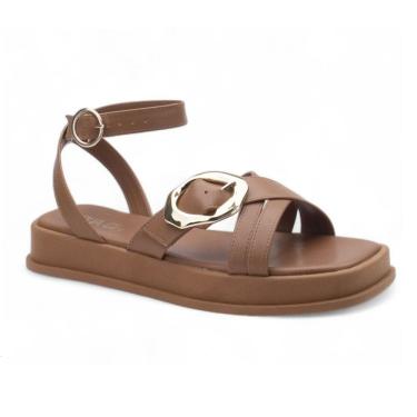 Imagem de Sandália Flatform Sua Cia 8343.15664 Feminina - Marrom