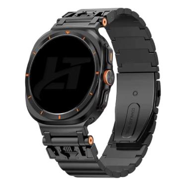 Imagem de Pulseira Metal Art Elos LTimports compativel com Galaxy Watch Ultra 47mm Lte Sm-L705 e Sm-L705F (LT-Preto)