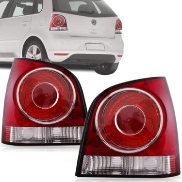Imagem de Par Lanterna Traseira Polo Hatch 2007 2008 2009 2010 2011 2012 2013 2014 cor:bicolor