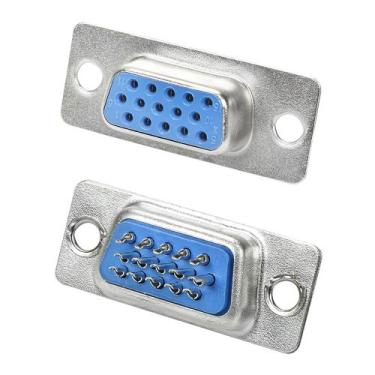 Imagem de 10x Conector Db15 Fêmea Solda Fio Svga Serial Alta Qualidade - 5+