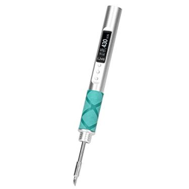 Imagem de Weytoll Ferro de solda, mini estação de solda elétrica inteligente de ferro de solda com tela OLED de 2,3 cm, alojamento completo de liga de alumínio, dois modos de fornecimento de energia com função