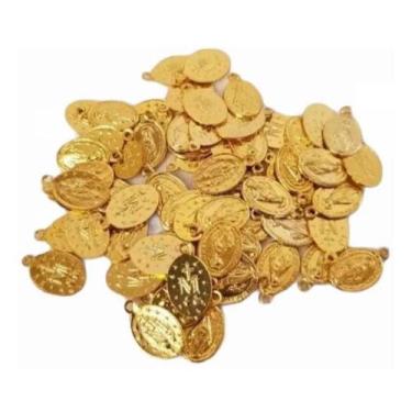 Imagem de Kit 100 medalhas de nossa senhora das graças milagrosa 1.3 cm - CAF