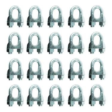 Imagem de Kit 20 Clips Grampo para Cabo de Aço Pesado 3/8 Polegadas - Starfer