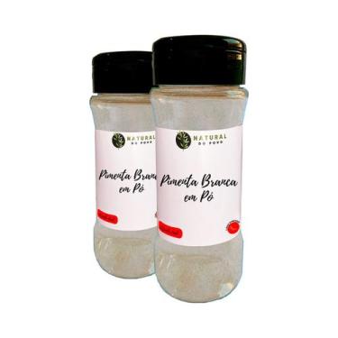 Imagem de Kit 2 Pimenta Branca em Pó Pote com Dosador  70g  - Natural do Povo