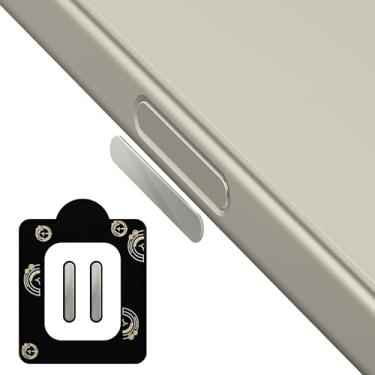 Imagem de (Pacote com 2) Orzero compatível com iPhone 16/16 Plus/16 Pro/20 Pro Max protetor de botão de captura de controle de câmera, vidro temperado, alta definição, proteção forte - titânio cinza