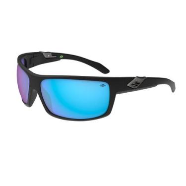 Imagem de Óculos Solar Mormaii Joaca 345a1497 Preto Fosco Lente Azul Espelhada, 