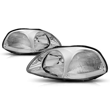 Imagem de PM PERFORMOTOR PMHL-HCIV-9698-OH-CC substituição de faróis de canto transparente para carcaça cromada [compatível com Honda Civic 96-98]