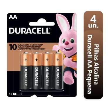 Imagem de Pilhas Alcalinas Duracell AA Pequena 4 Unidades 1,5v, Preto e Cereja, 