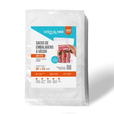 Imagem de Embalagens para Vácuo Lisa 20x25cm Pct c/ 500 un  Selovac