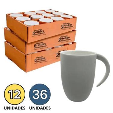 Imagem de Canecas Fall Oxford Branco Pastel Fosco - 350ml - Sublime, 36 unid.