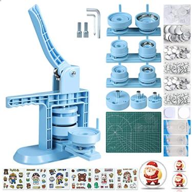 Imagem de MK.Bear Máquina Fabricante de Botões de Vários Tamanhos 1 + 1,25 + 2,25"(4ª Geração) Kit de Máquina para Fazer Pinos de Botão Diy, Máquina de Prensa de Botão com 300 Unidades de 25 + 32 + 58 Mm para F