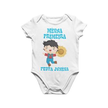 Imagem de Body Bebê Minha Primeira Festa Junina Branca - Del France, PP