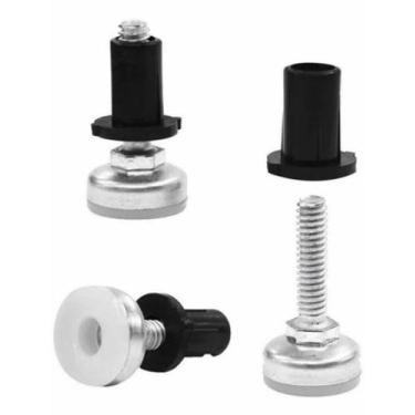 Imagem de Sapata Niveladora Pe 1/4 20mm C/bucha P/ MÃ³veis Kit C/20 - ferragens 