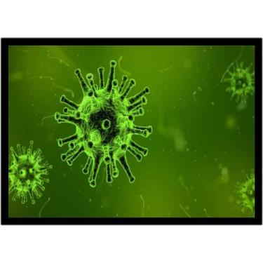 Imagem de Quadro Decorativo Medicina Vírus Consultórios Laboratórios Biologia Sa