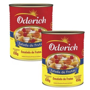 Imagem de Kit 2 Salada De Frutas Em Conserva Oderich Lata