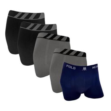 Imagem de Kit 5 Cuecas Boxer Premium Polo Wear / Sea Surf - Oferta, P, 2pt, 2ch,
