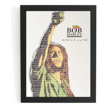 Imagem de Poster Arte Com Moldura Bob Marley Reggae Quadro 44x32cm - Fanarte